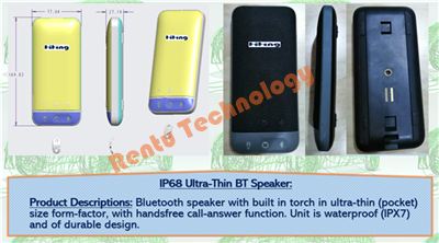 IP68 Ultra-Thin BT Speaker -2