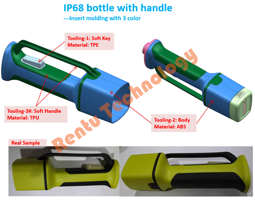 IP68 bottle with handle